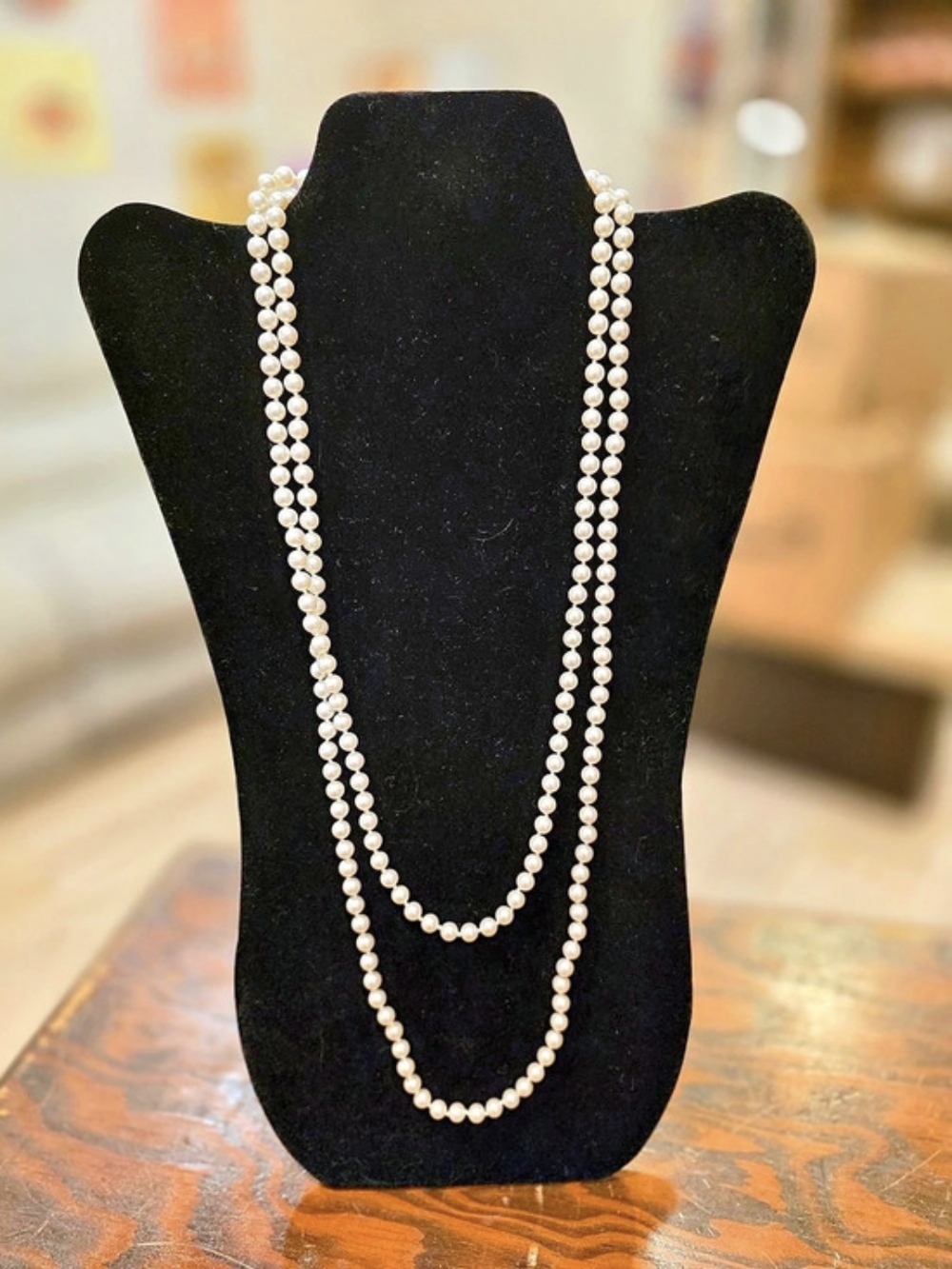 Long Costume Pearl Necklace